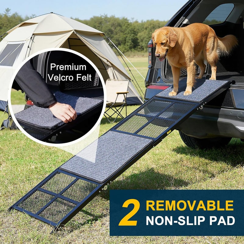 DoCred Dog Ramp for Car, 76" L x 20" W Dog Ramps for Large Dogs, Extra Wide Pet Ramp with Non-Slip Surface for Medium & Large Dogs to Get in Car, SUV & Truck, Supports Up to 350 Lbs - Image 4